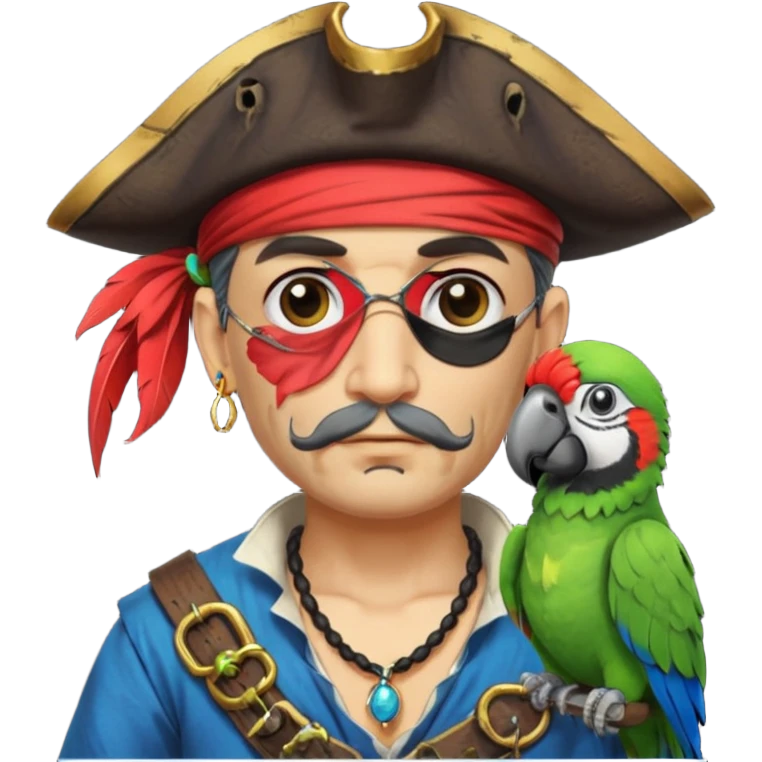 pirate and parrot emoji