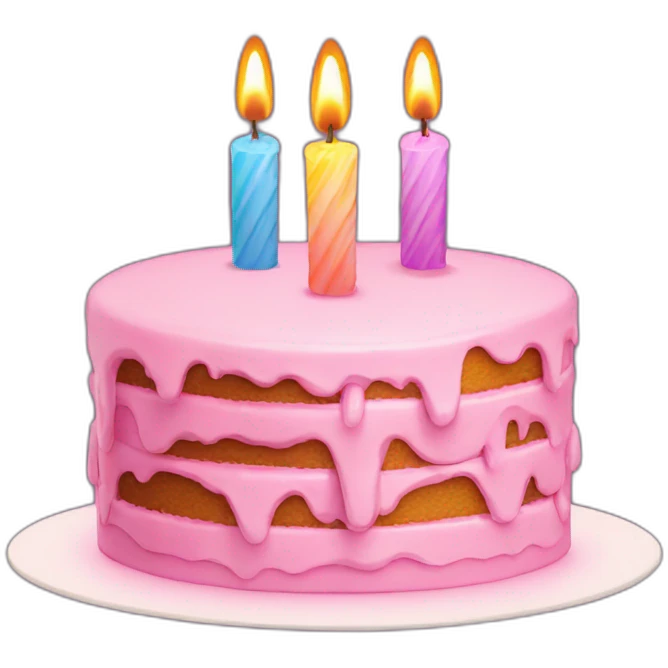 Cake with candles emoji