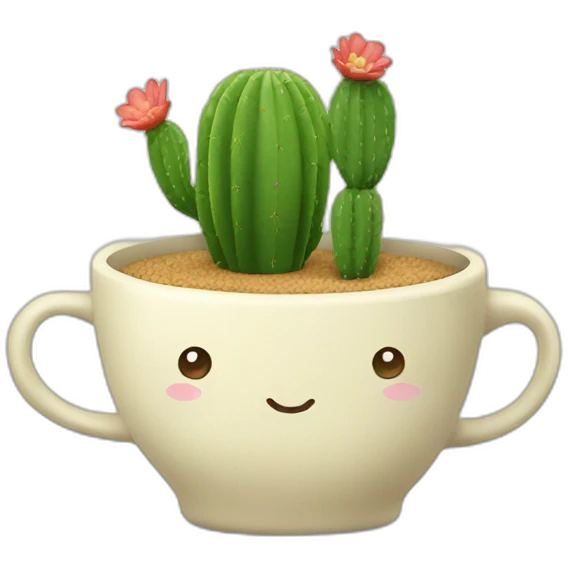 a cactus teacup emoji