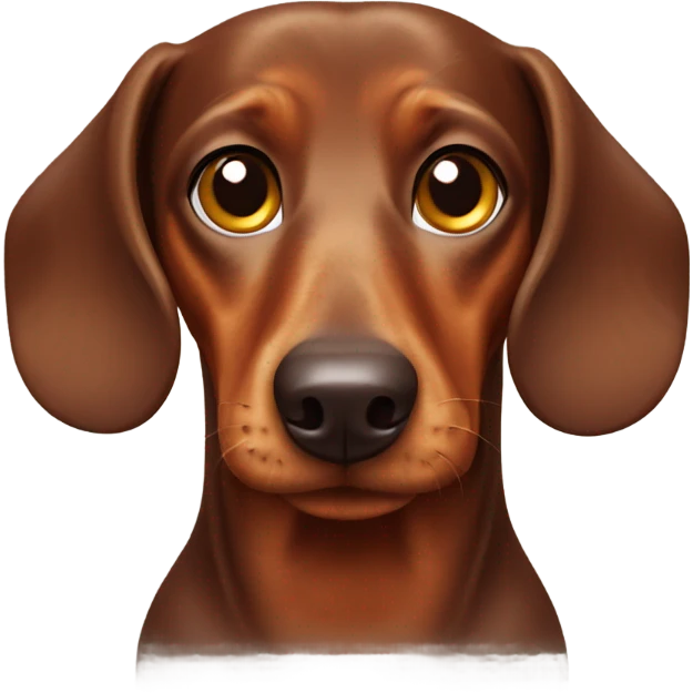 Brown dachshund dog emoji