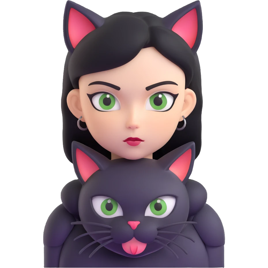 evil British cat-woman emoji