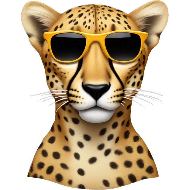 Cheetah with sunglasses smoking  emoji