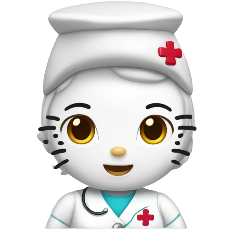 Hello kitty in nurse outfit  emoji