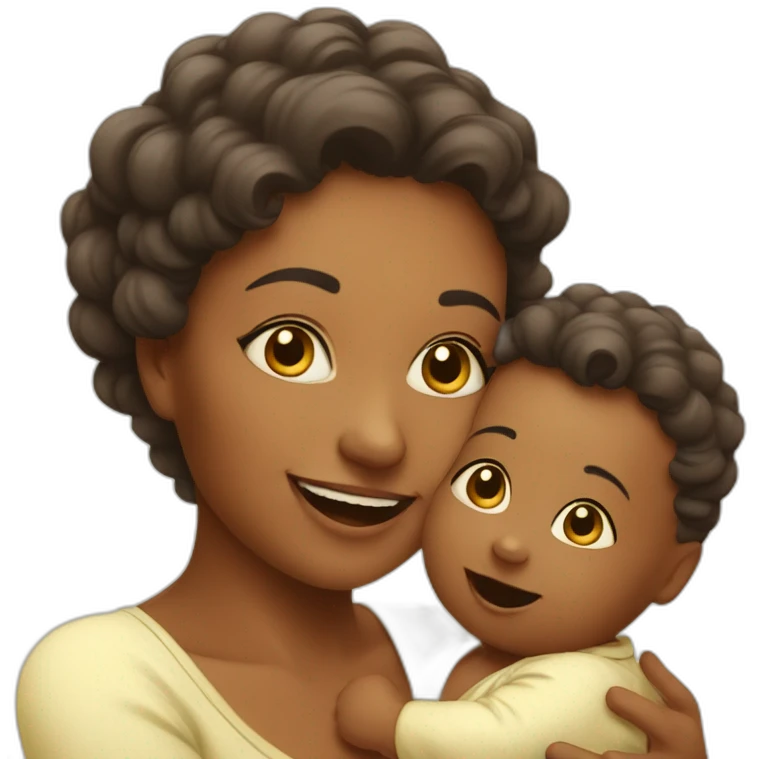 happy baby and mom emoji