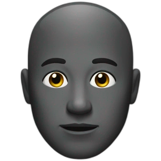 Tête d Un noir  emoji
