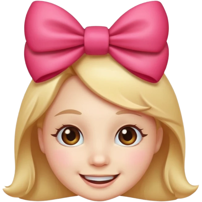 Smiling face with a bow  emoji