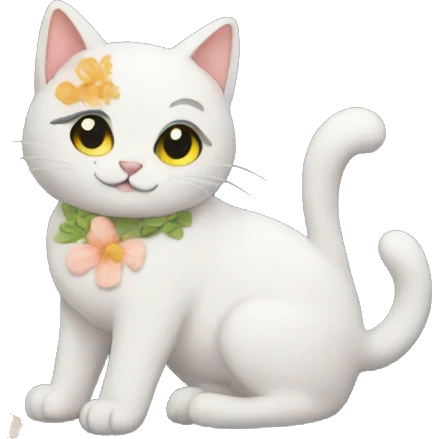 Cat with flowers emoji