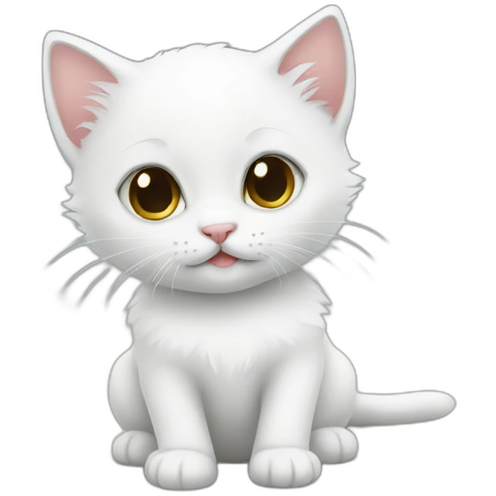 white kitten emoji