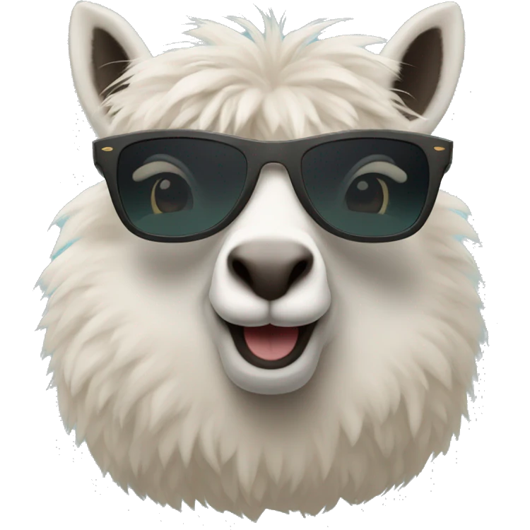Alpaka with rayban emoji