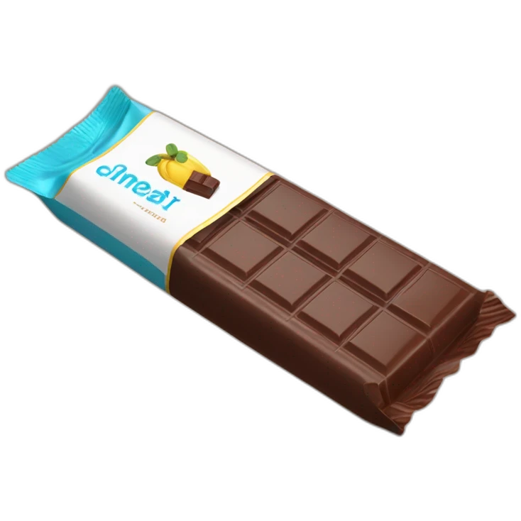 chocolate bar in its packaging emoji