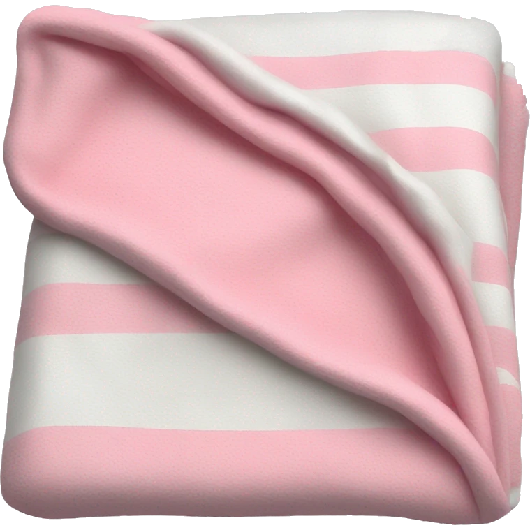 Plad white and pink blanket folded  emoji