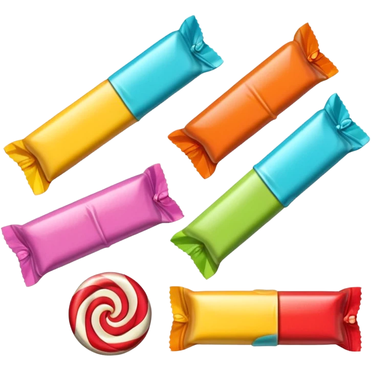 retro candy wrapped  individual  emoji