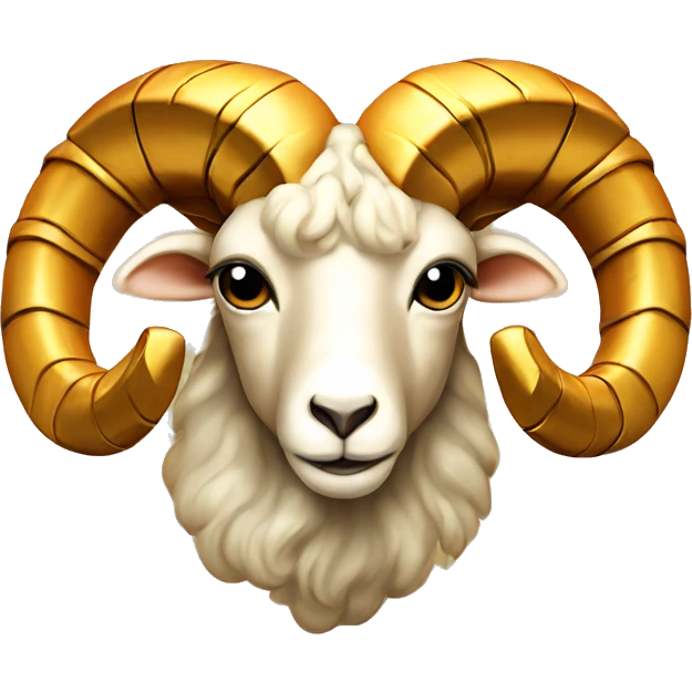 Flaming Golden Aries Ram emoji
