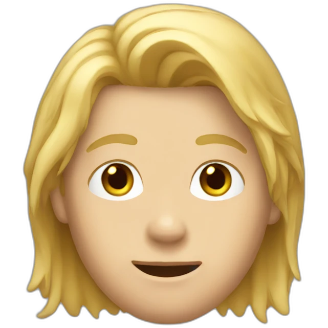 a boy with long blond hair emoji