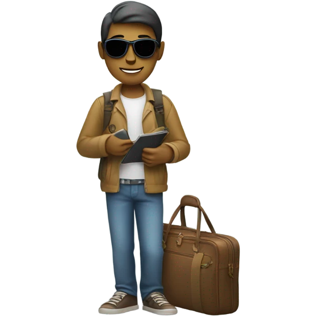 Travel with sunglasses emoji