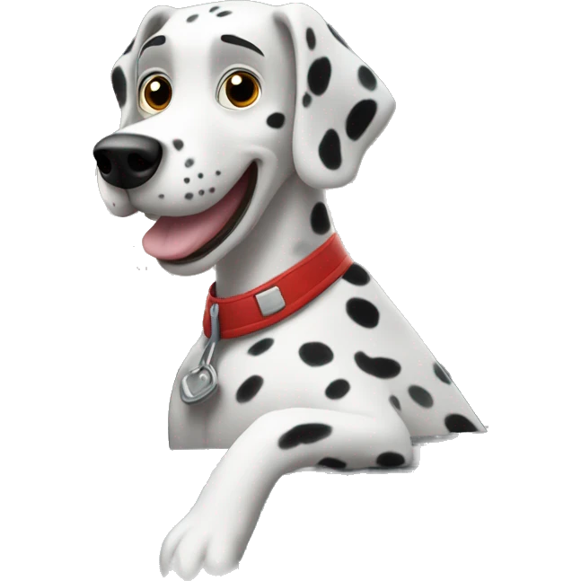 Dalmation driving emoji