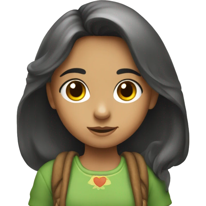niña con cara chueca emoji