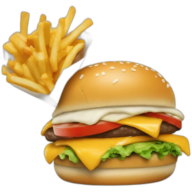 donald trump qui mange un burger emoji