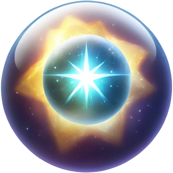 astral projection star inside a ball emoji