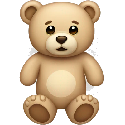 beige teddy bear  emoji