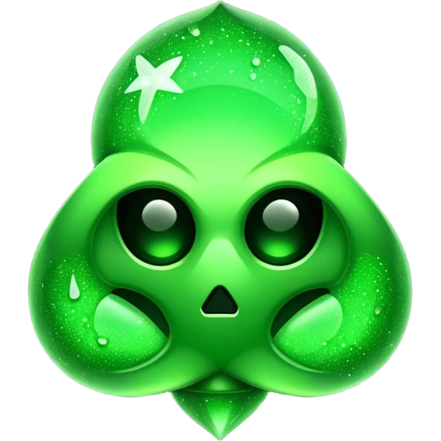 glitter green toxic symbol emoji