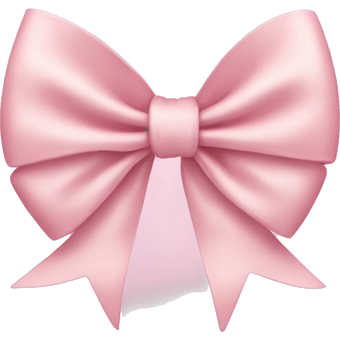 Pale Pink bow emoji