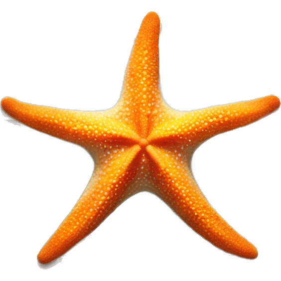 Starfish under water on a brick wall emoji