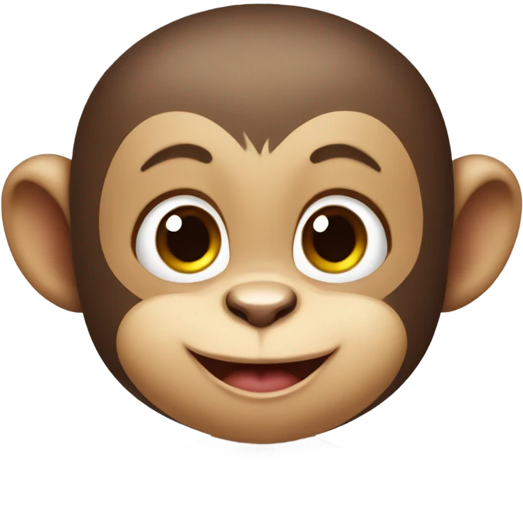 Cartoonish cute baby monkey  emoji