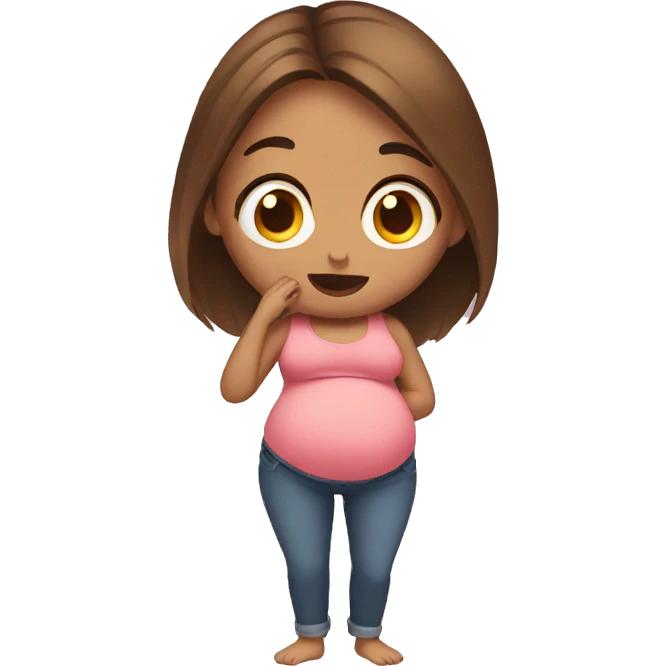 confused pregnant emoji