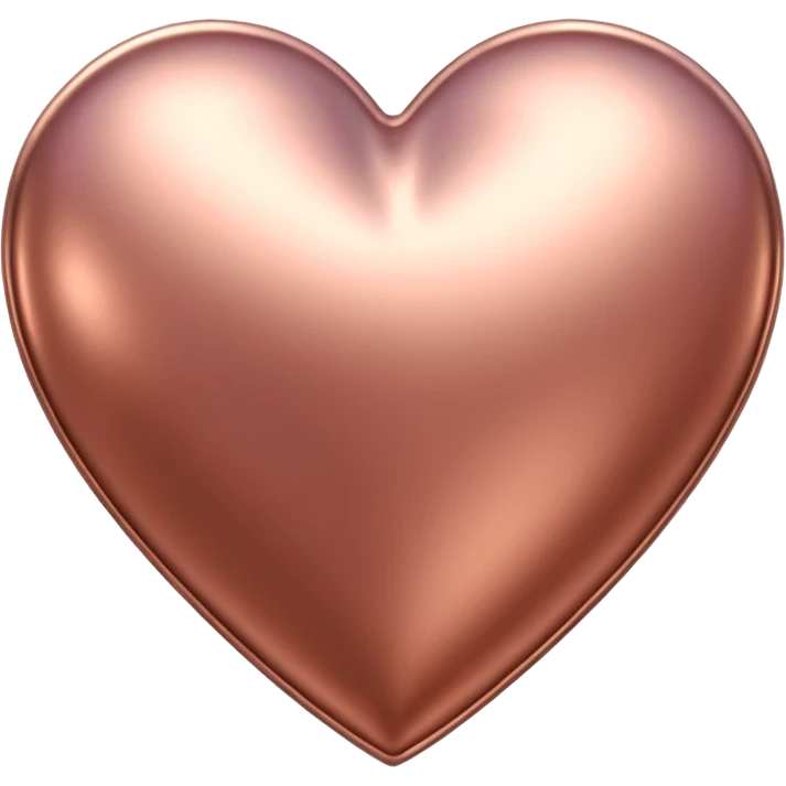 heart with a metallic rose gold finish emoji