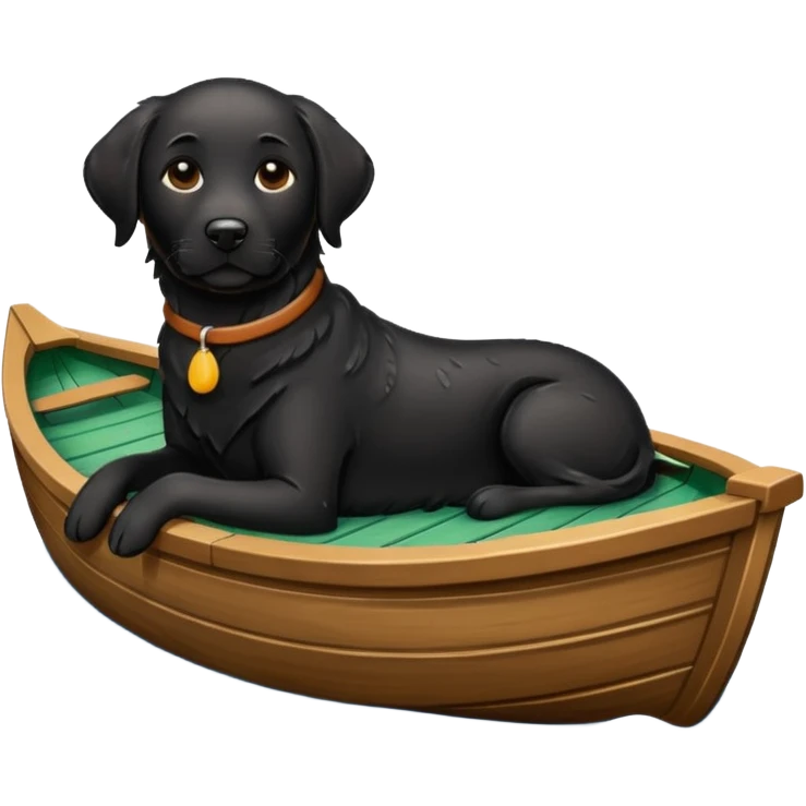 black lab on boat emoji