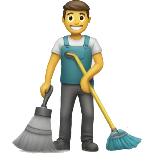 Man cleaning emoji