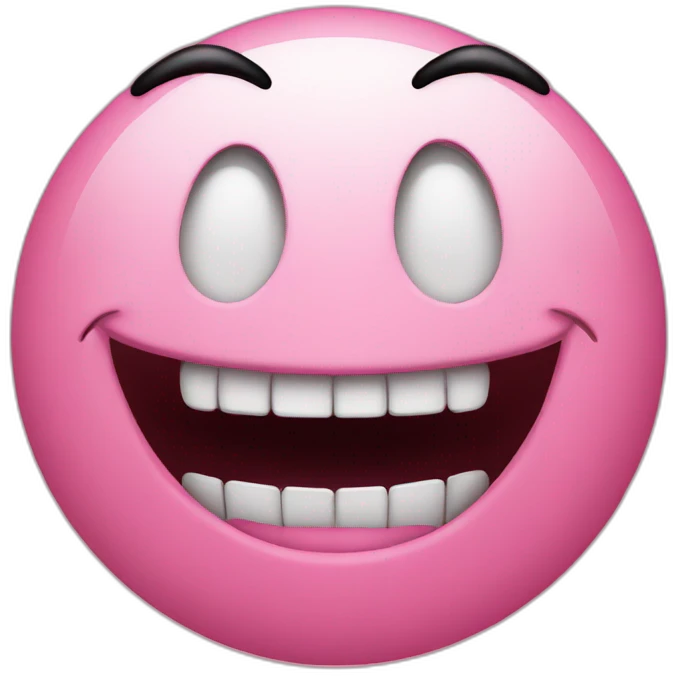 emoji smile but the smile is huge and creepy emoji