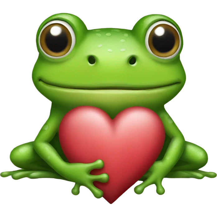 Frog with a heart emoji