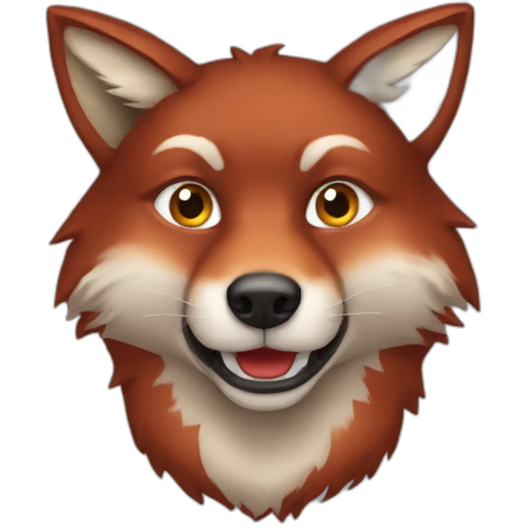 Red wolf emoji