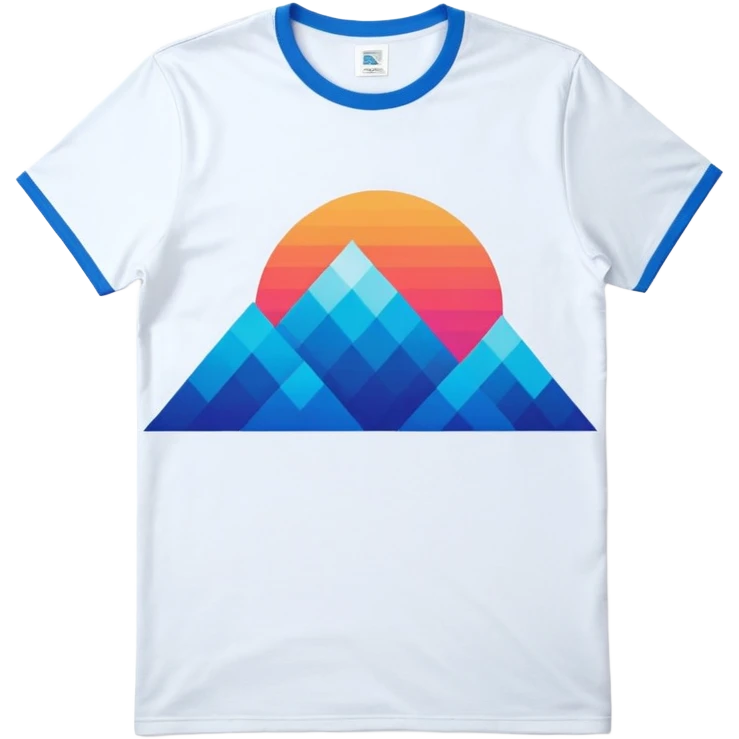retro wave graphic tee shirt emoji