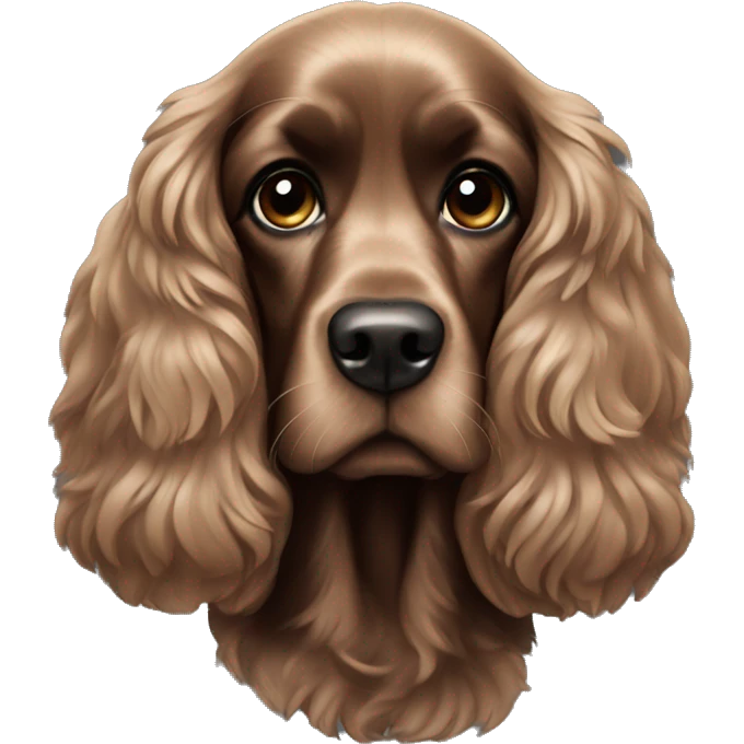 Black cocker spaniel emoji