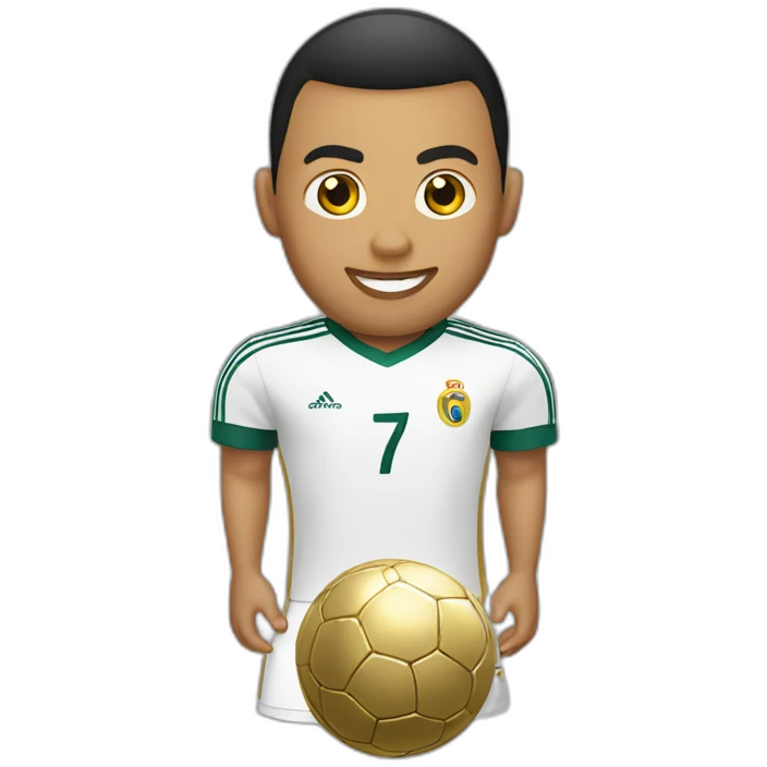 Ronaldo with gold ball emoji