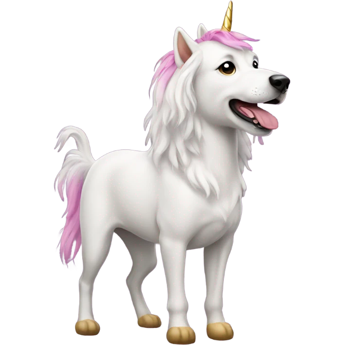 Dog on a unicorn  emoji