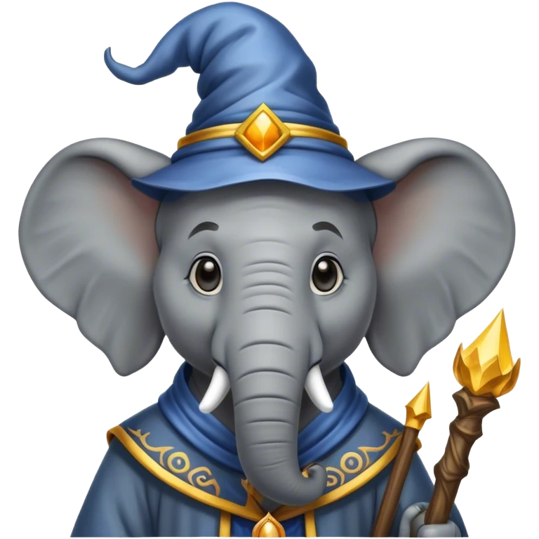 Elephant wizard emoji
