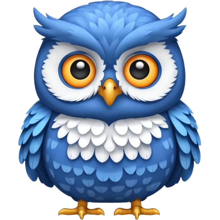 blue fat owl emoji
