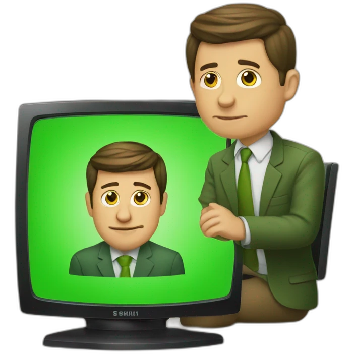 Zelenskyi watching TV emoji