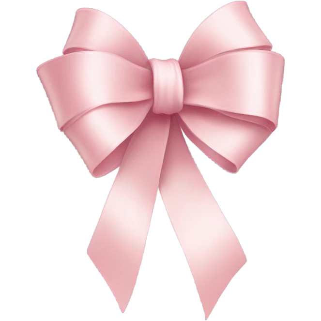 light pink ribbon bow emoji
