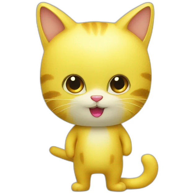 Le chat avec un costume banane emoji