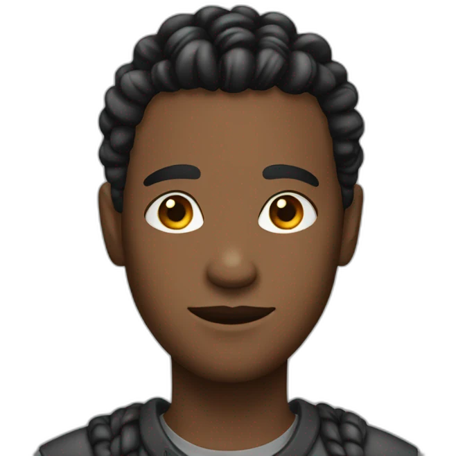 A dark young man with braids  emoji