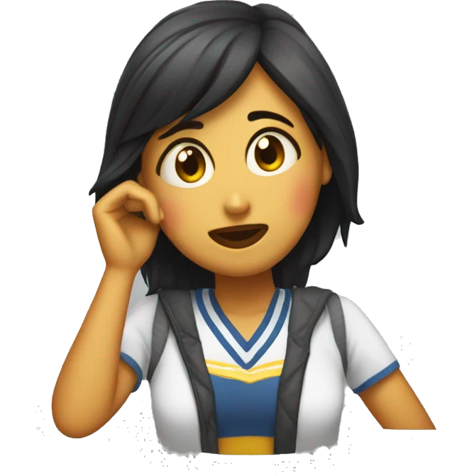 Chica morena durmiendo emoji
