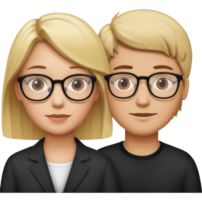 no, one is blonde without glasses, another one brown haired with glasses emoji