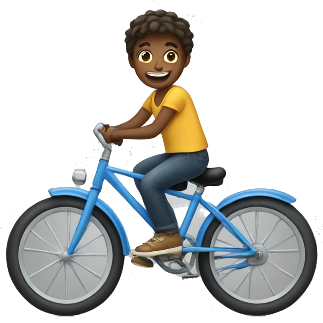 Boy riding a bike  emoji
