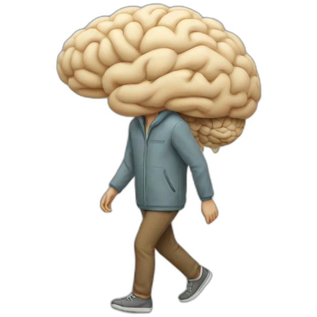 walk brain emoji