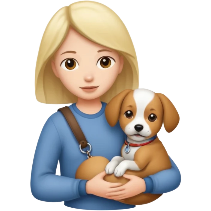 Person carrying dog emoji